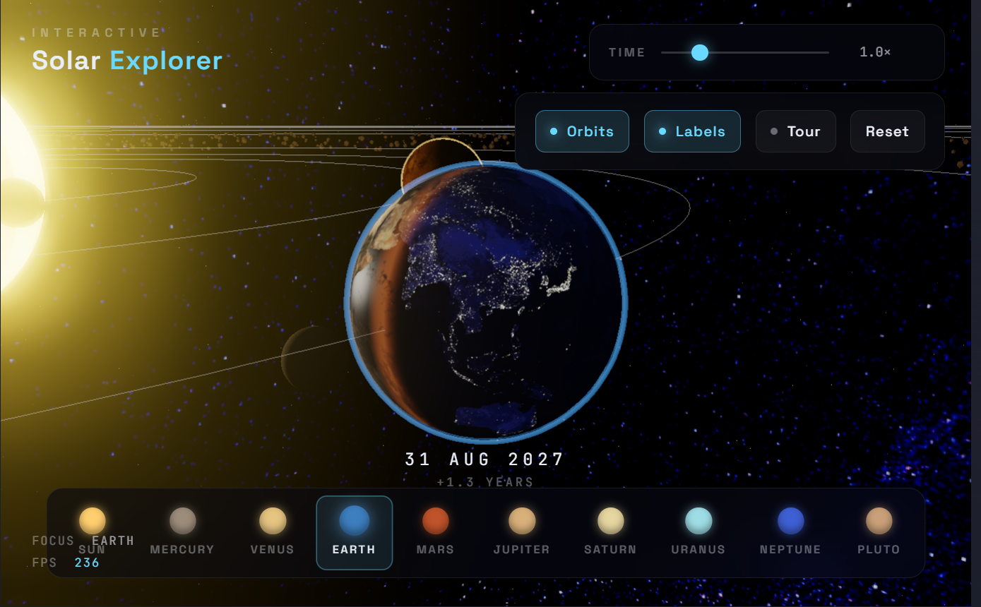 Solar Explorer - Vibecodr.Space by @vibecodr